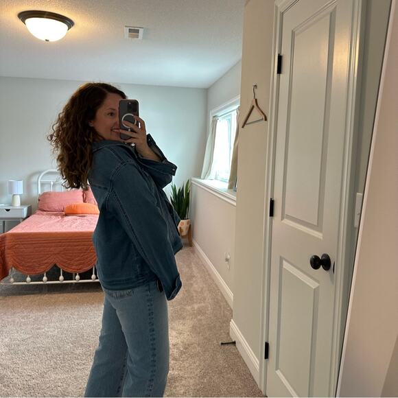 DG2 Diane Gilman Blue Stretch Denim Jean Jacket 2X - Picture 2 of 13